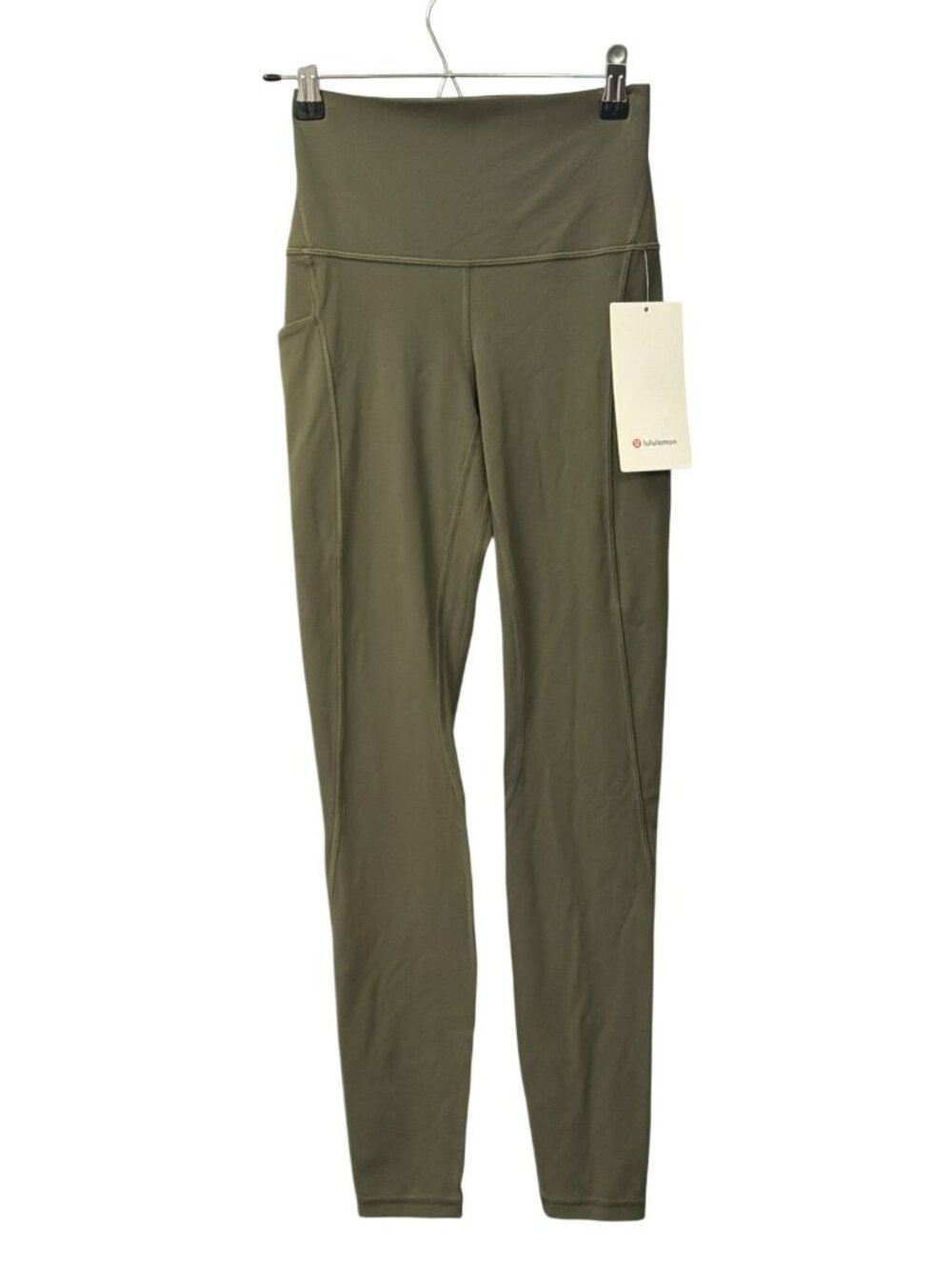 Lululemon Align HR Pant 28" With Pockets High Rise Olive Green Size 4 New
